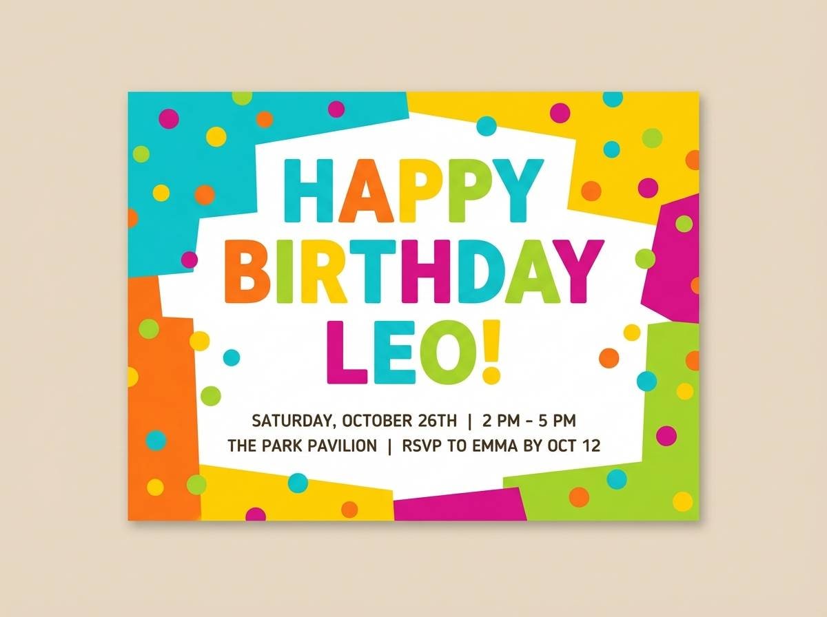 party invitation card design