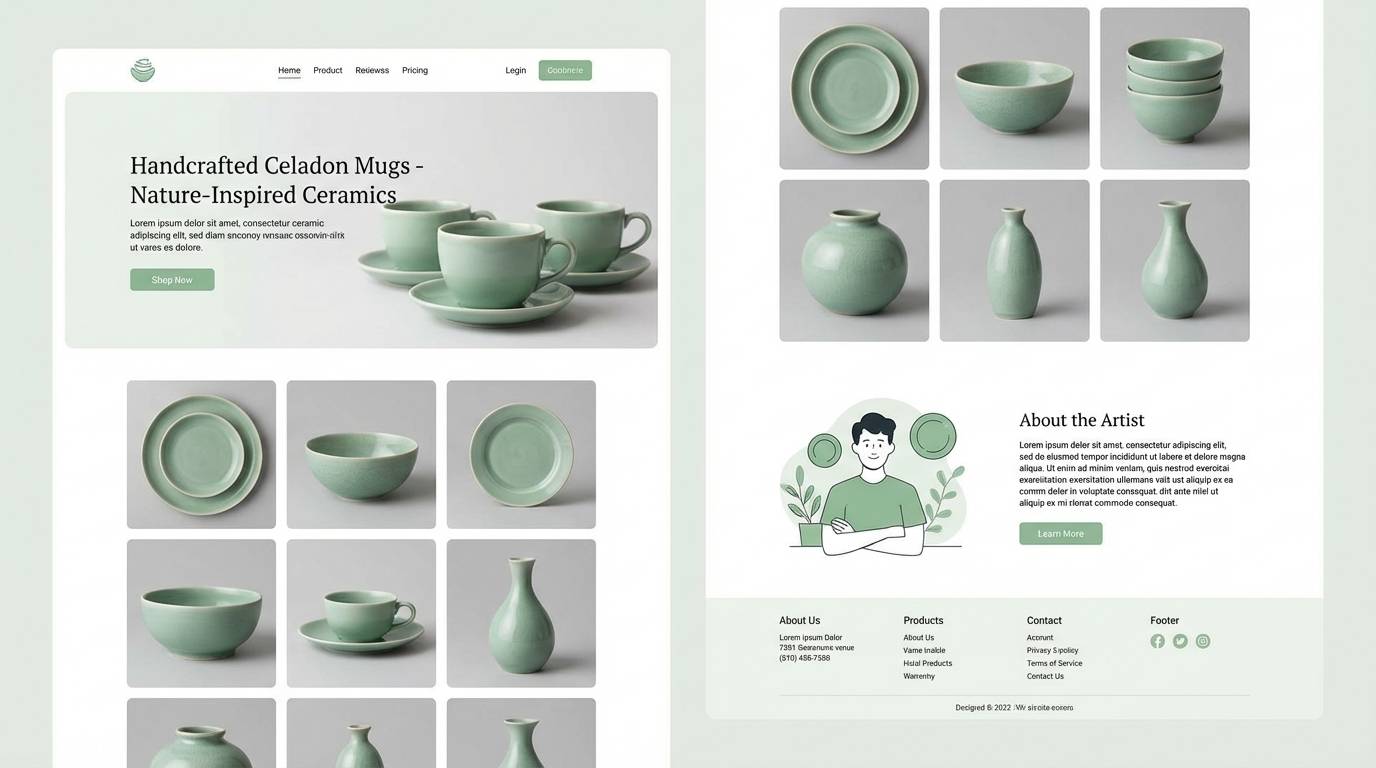 celadon product landing page