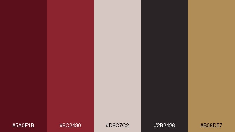 cellar velvet color palette with hex codes