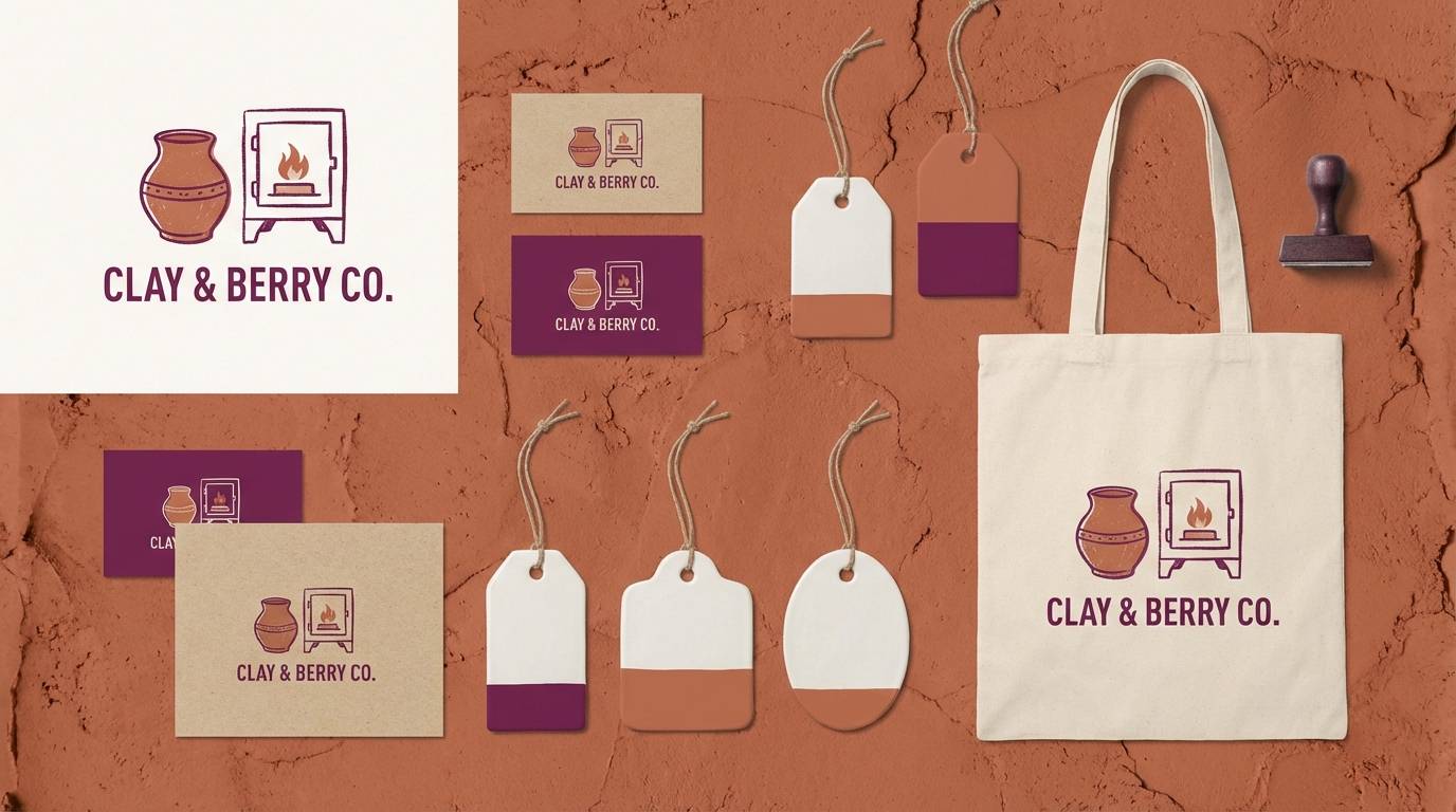 ceramics studio brand kit