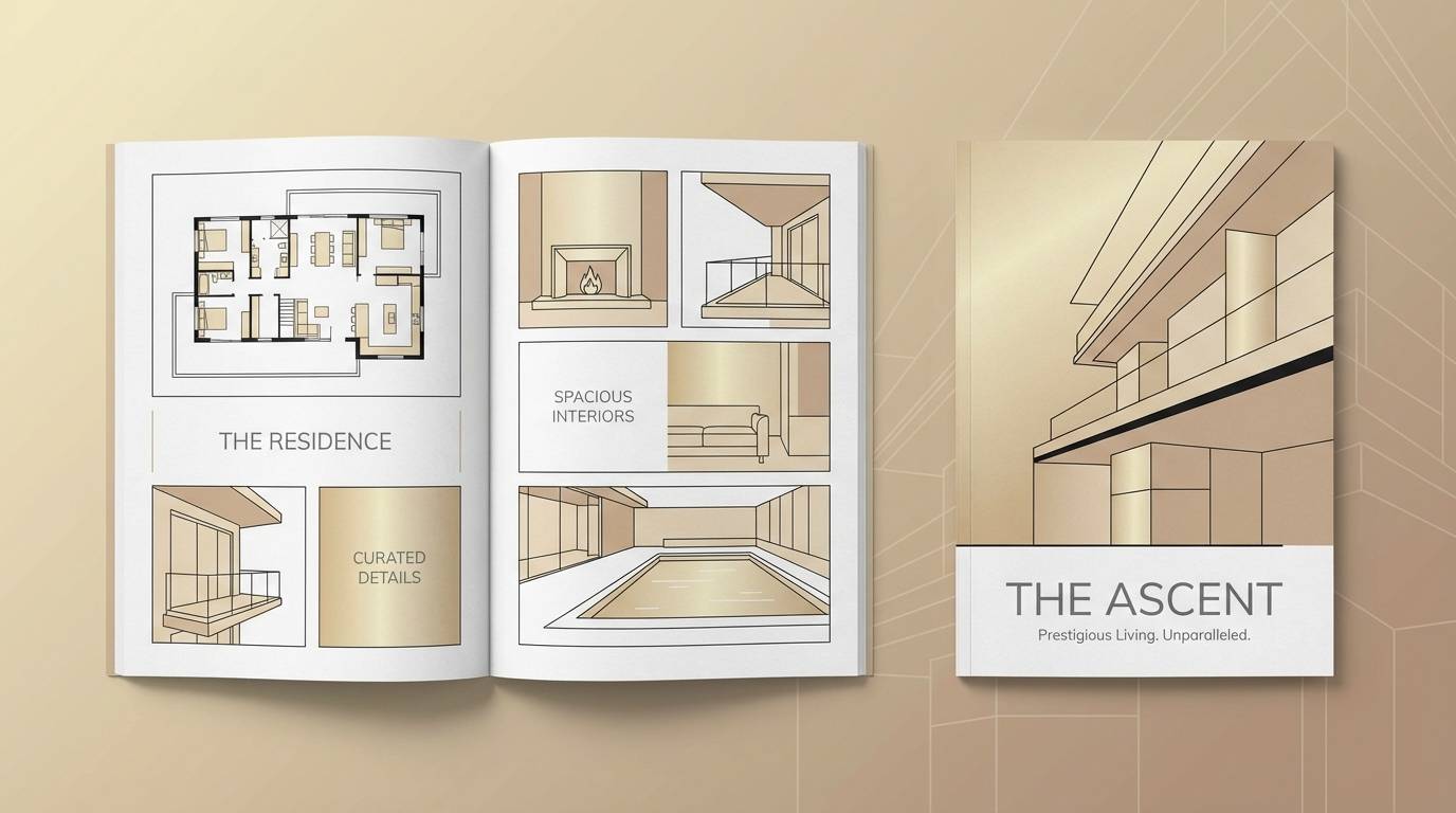 champagne brochure layout