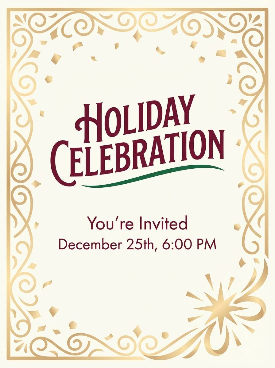 champagne invite design