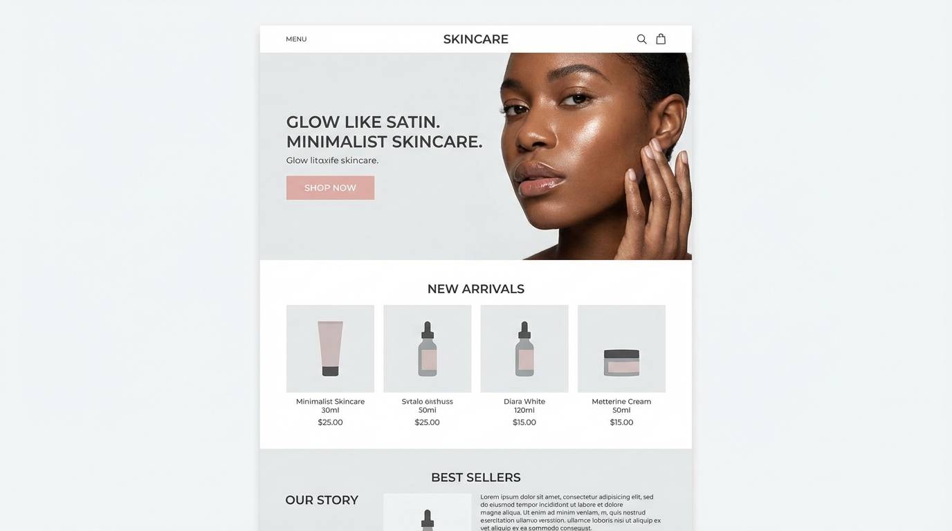 minimal blush ecommerce ui