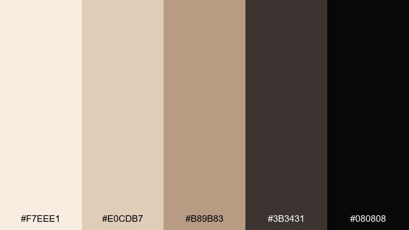 chic gallery wall color palette with hex codes