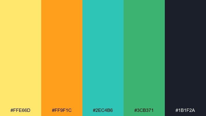 citrus canopy color palette with hex codes