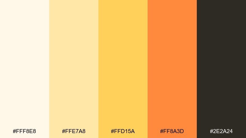 citrus cream poster color palette with hex codes