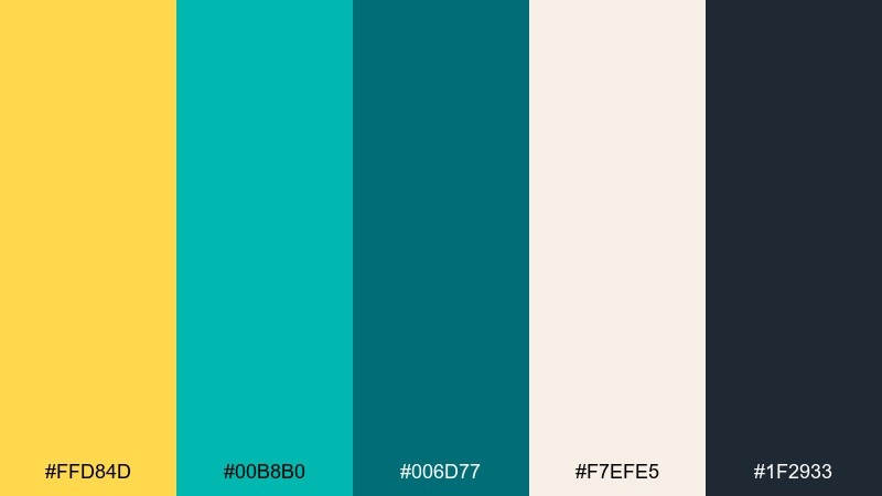 citrus tide color palette with hex codes