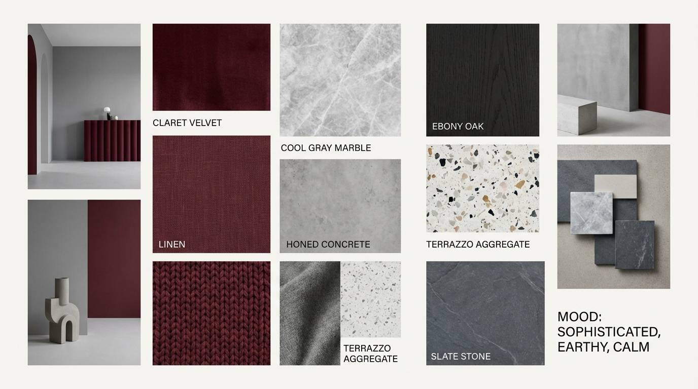 claret interior moodboard