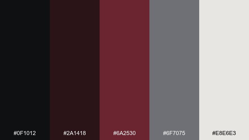 claret stone color palette with hex codes