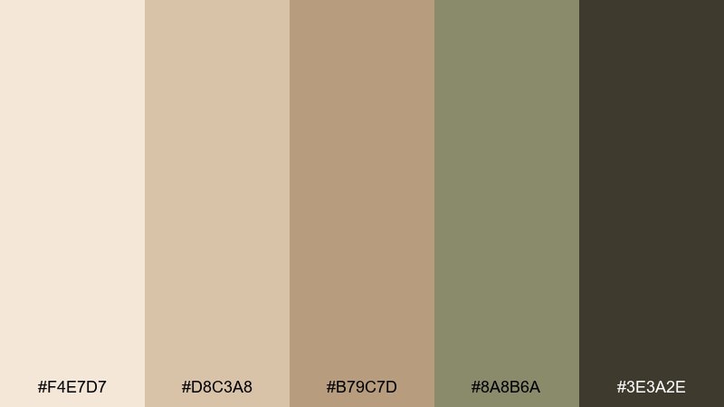clay and sage color palette with hex codes