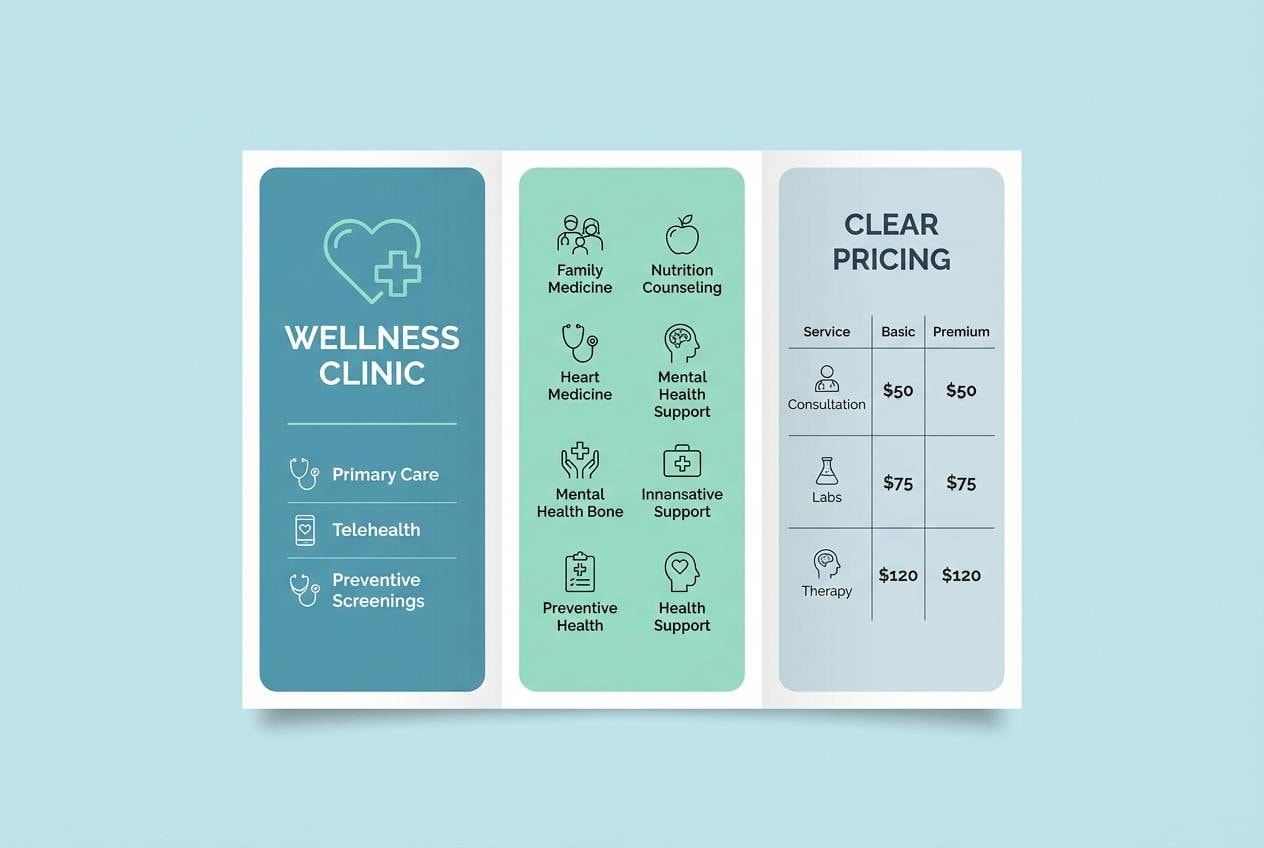 clinic brochure design