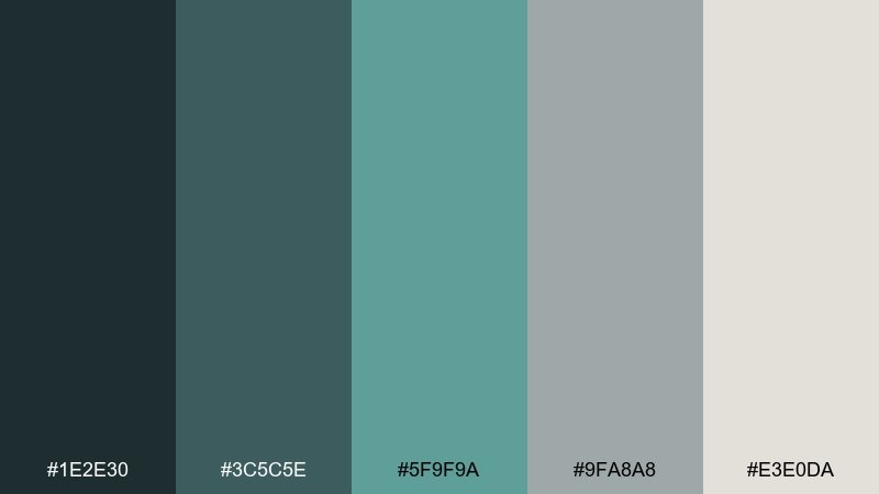 coastal concrete color palette with hex codes