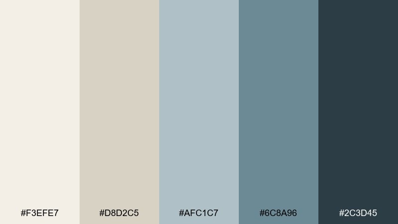 coastal linen color palette with hex codes