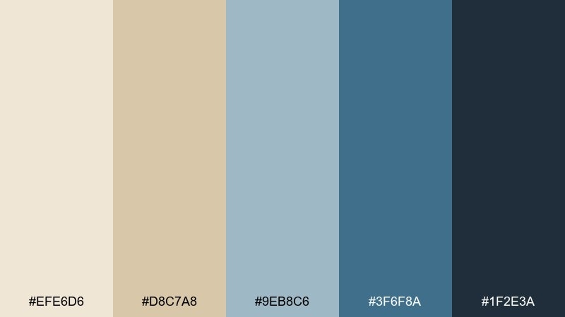 coastal linen color palette with hex codes