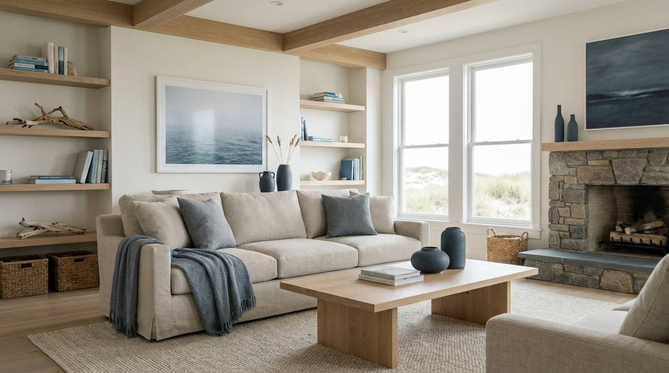 coastal minimalist living room