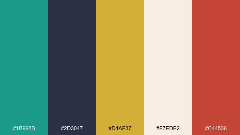 coastal wedding suite color palette with hex codes