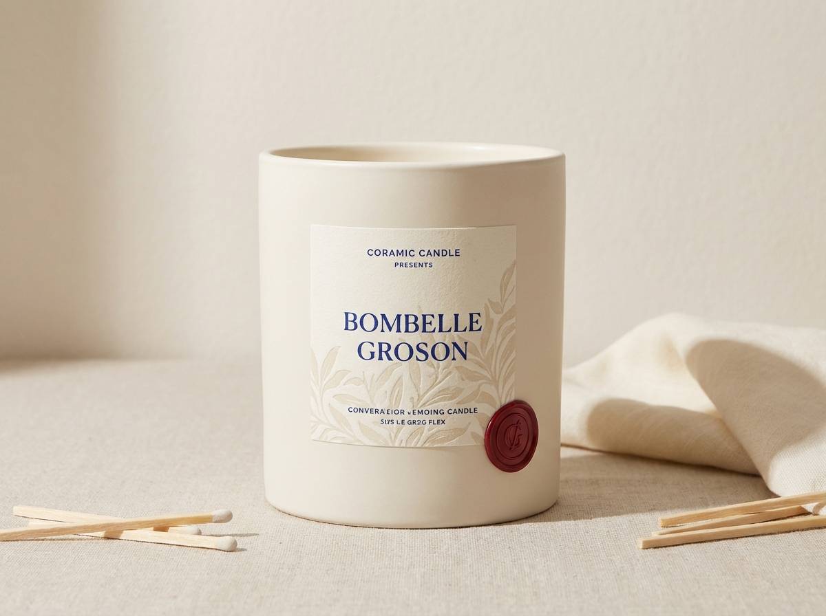 cobalt color ceramic packaging studio shot