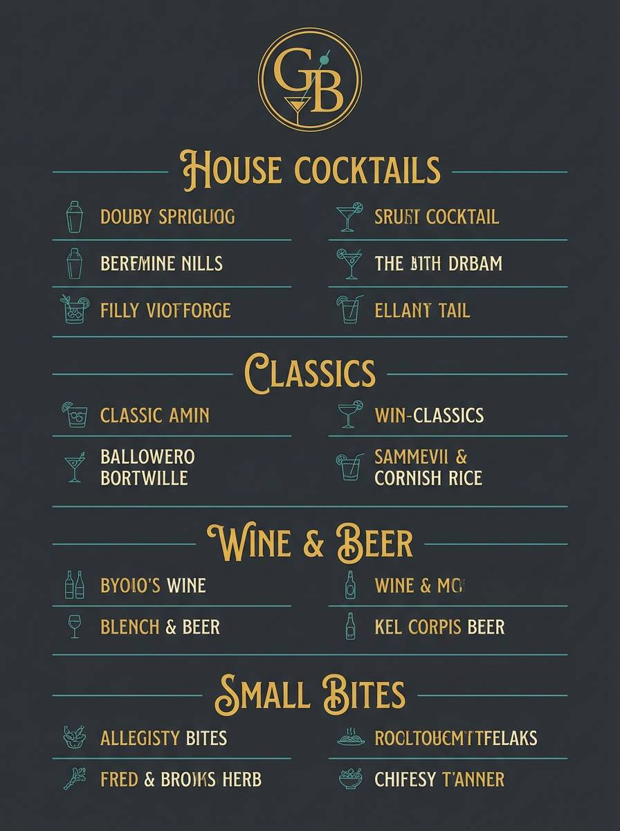 cocktail menu design