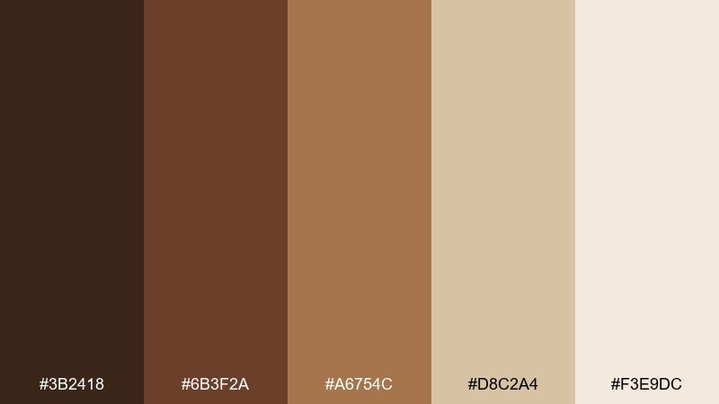 cocoa cabin color palette with hex codes