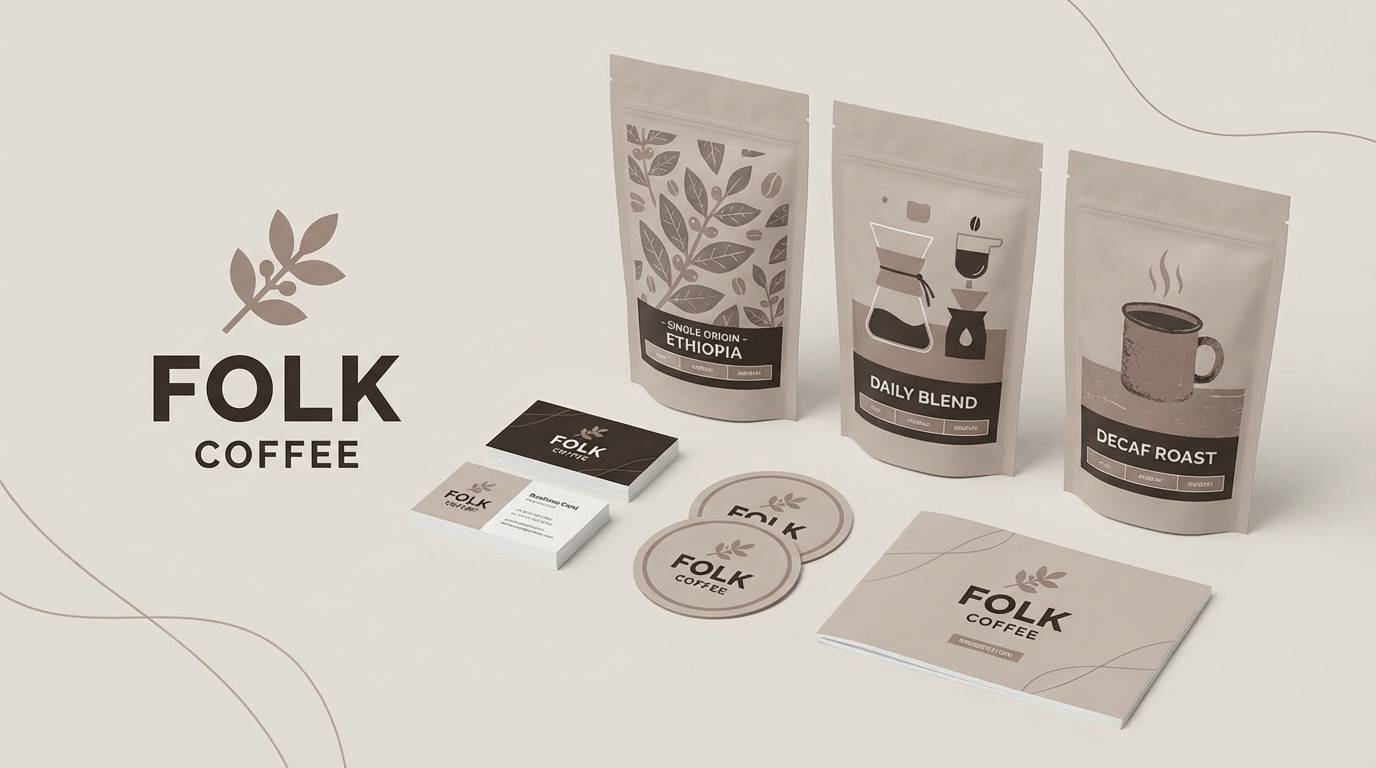 cocoa coffee branding mockup