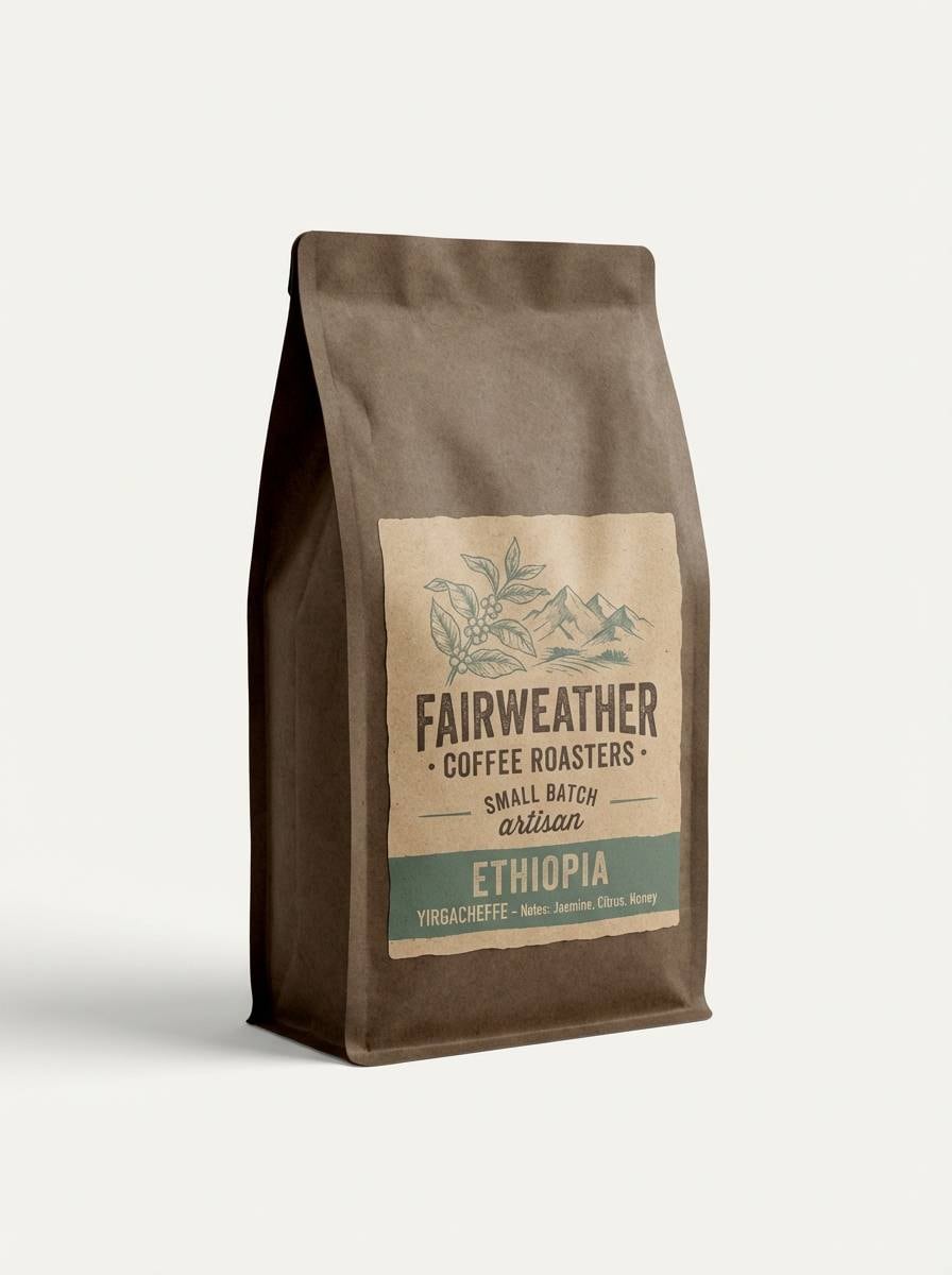 coffee bag kraft label studio