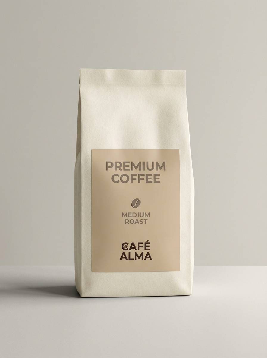 coffee bag studio shot