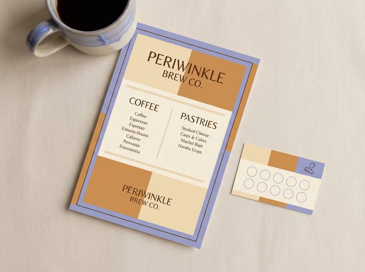 coffee menu branding set