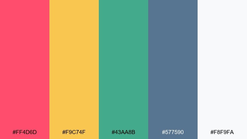 confetti burst color palette with hex codes