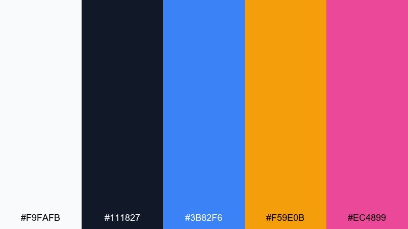 confetti minimal color palette with hex codes