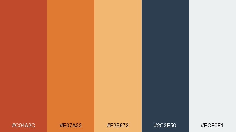 copper harbor color palette with hex codes