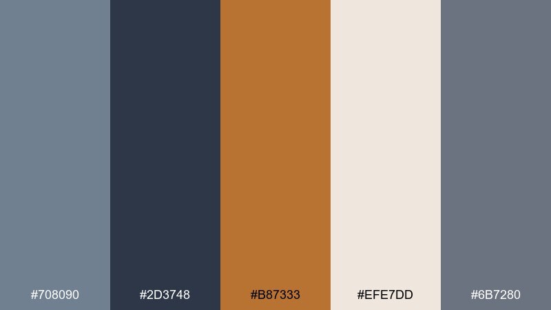 copper hardware color palette with hex codes