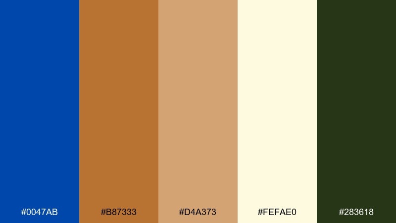copper workshop color palette with hex codes