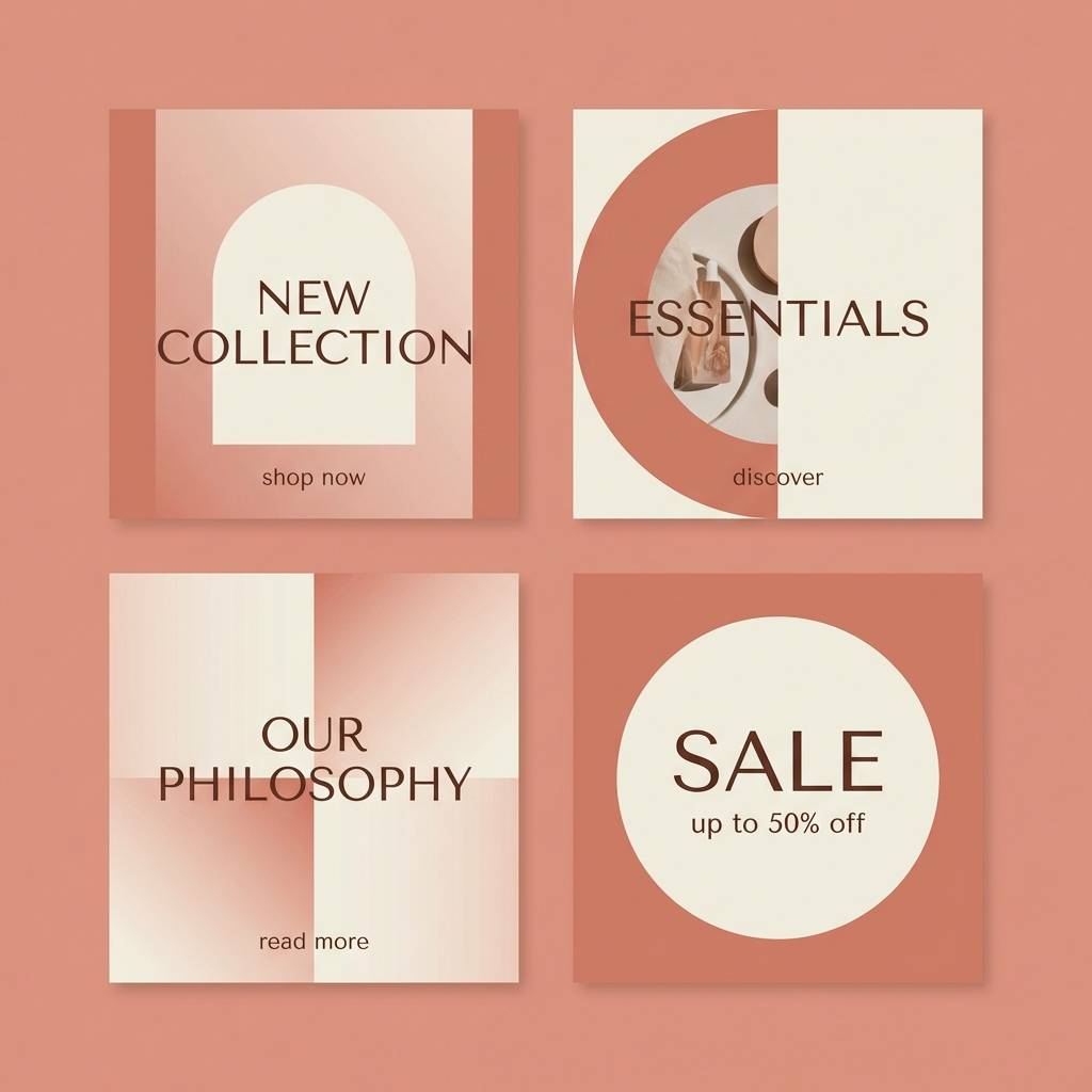 dusty coral social templates