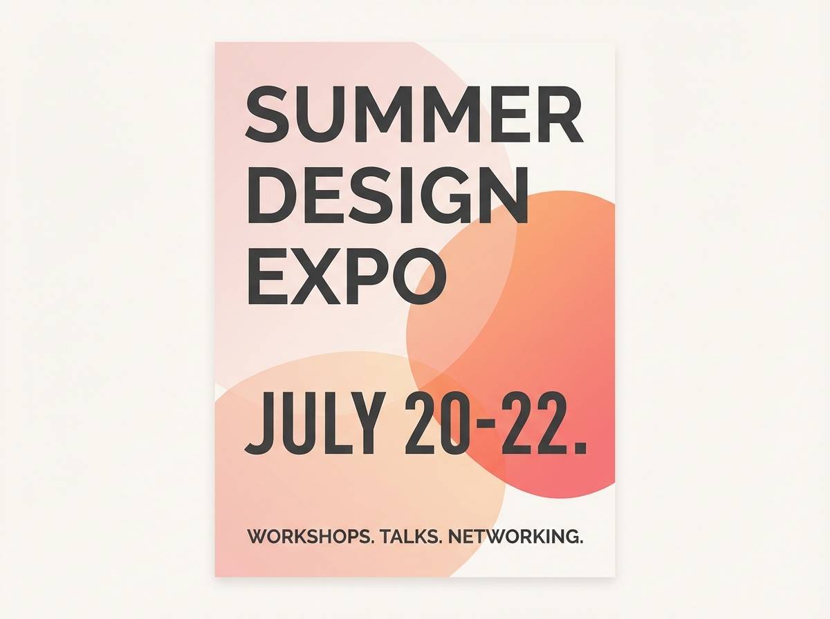 coral blush travel poster