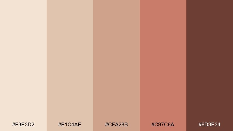 coral trace color palette with hex codes