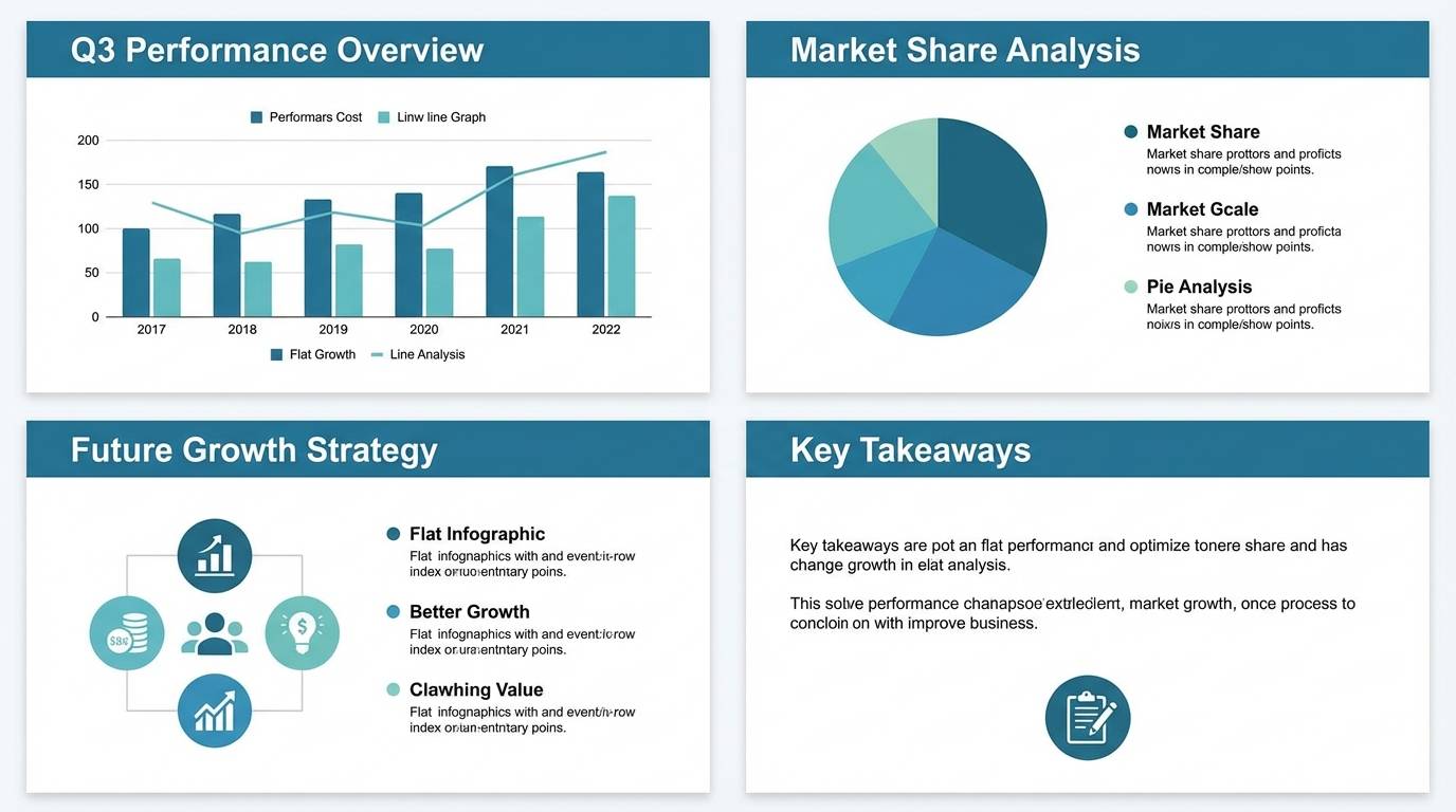 corporate slides with blue accents