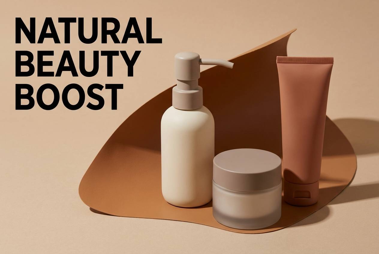 beige black cosmetics ad