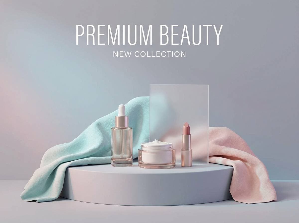 minimal cosmetics product ad