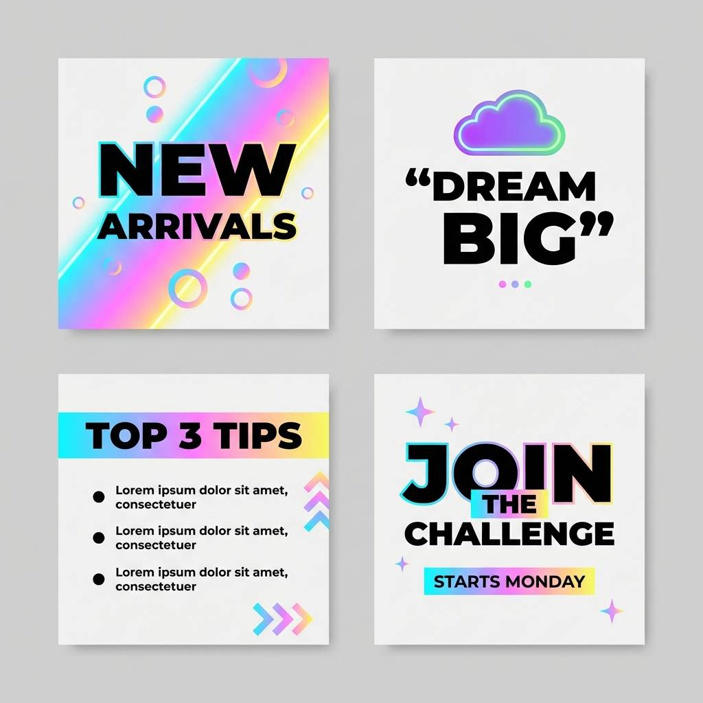 cotton candy instagram tiles