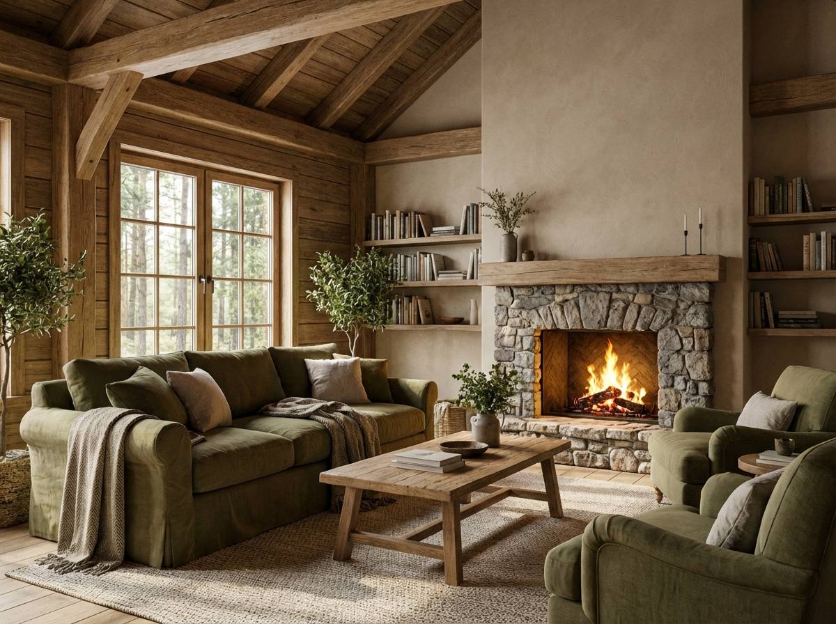 cozy cabin living room