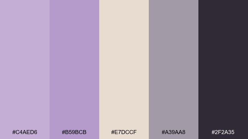cozy cashmere color palette with hex codes