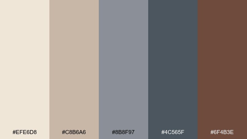 cozy windowlight color palette with hex codes