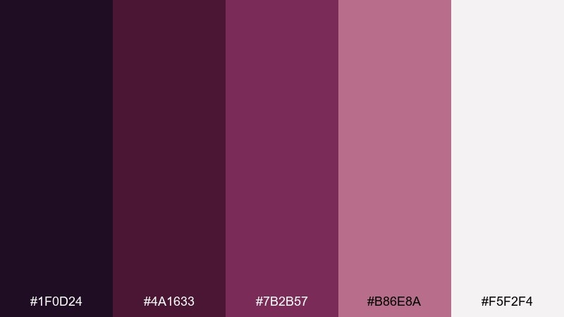 crimson iris interface color palette with hex codes