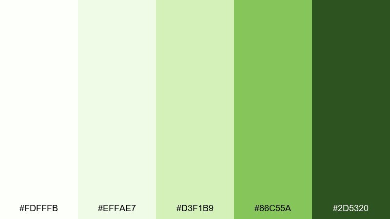 cucumber fresh color palette with hex codes