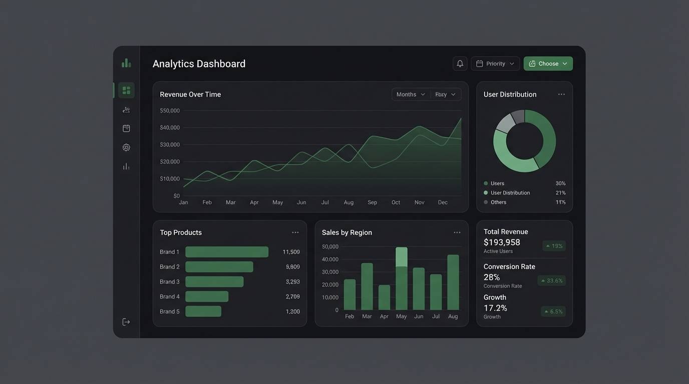 dark dashboard ui