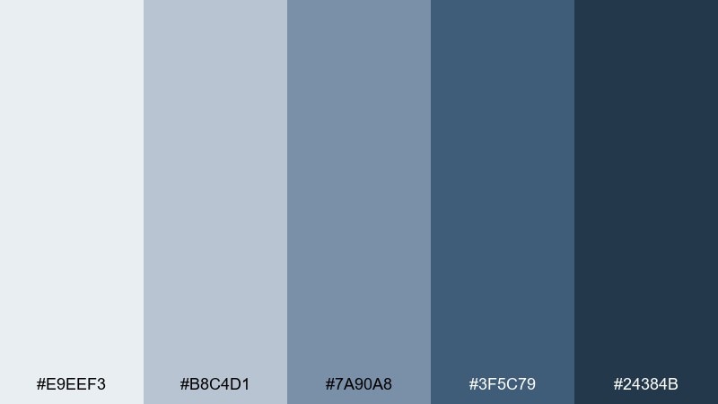 denim drift color palette with hex codes