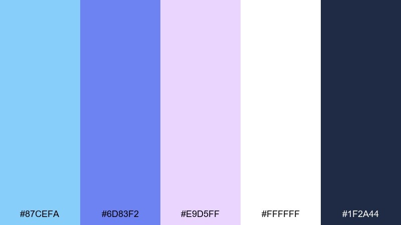 denim orchid color palette with hex codes