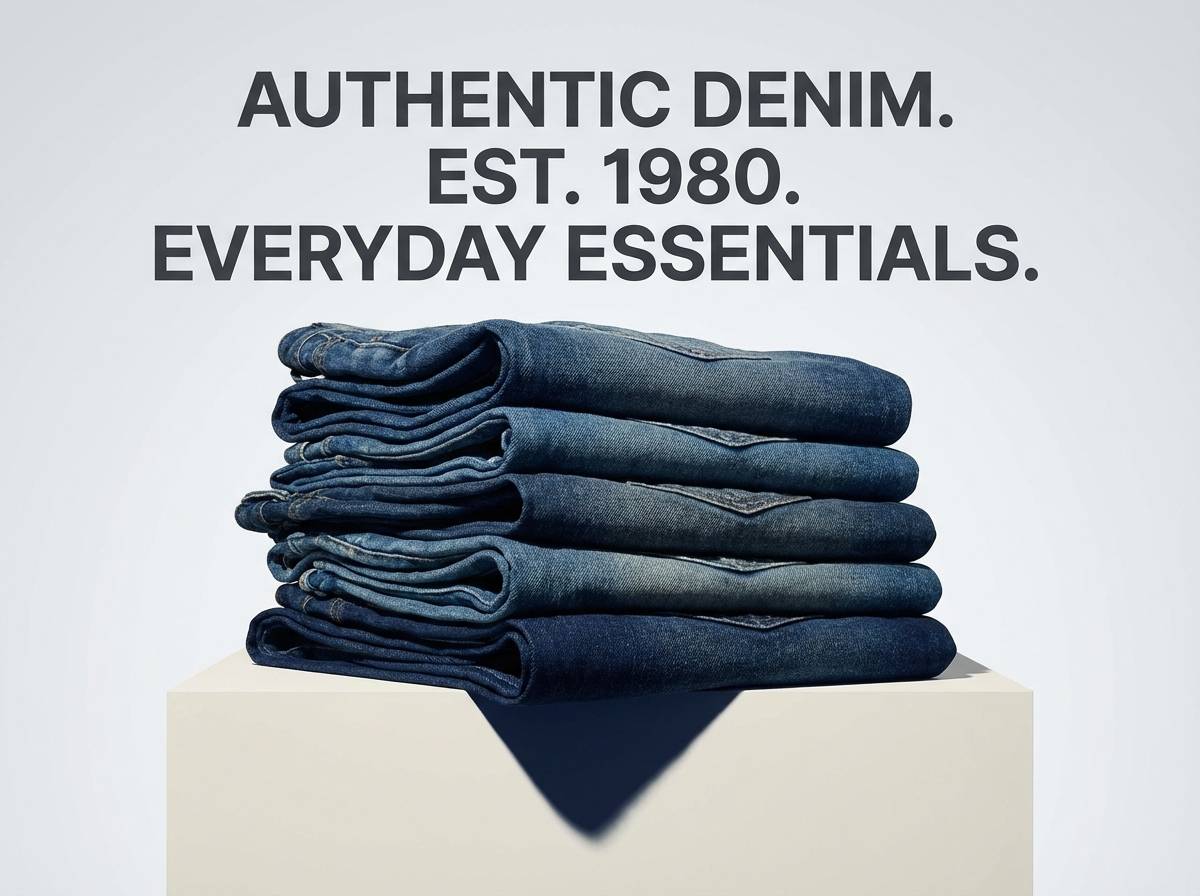 denim product ad