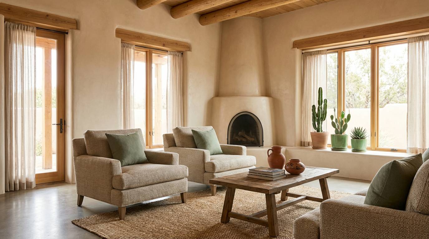 southwest living room tones