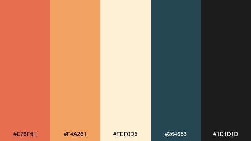 desert clay minimal color palette with hex codes